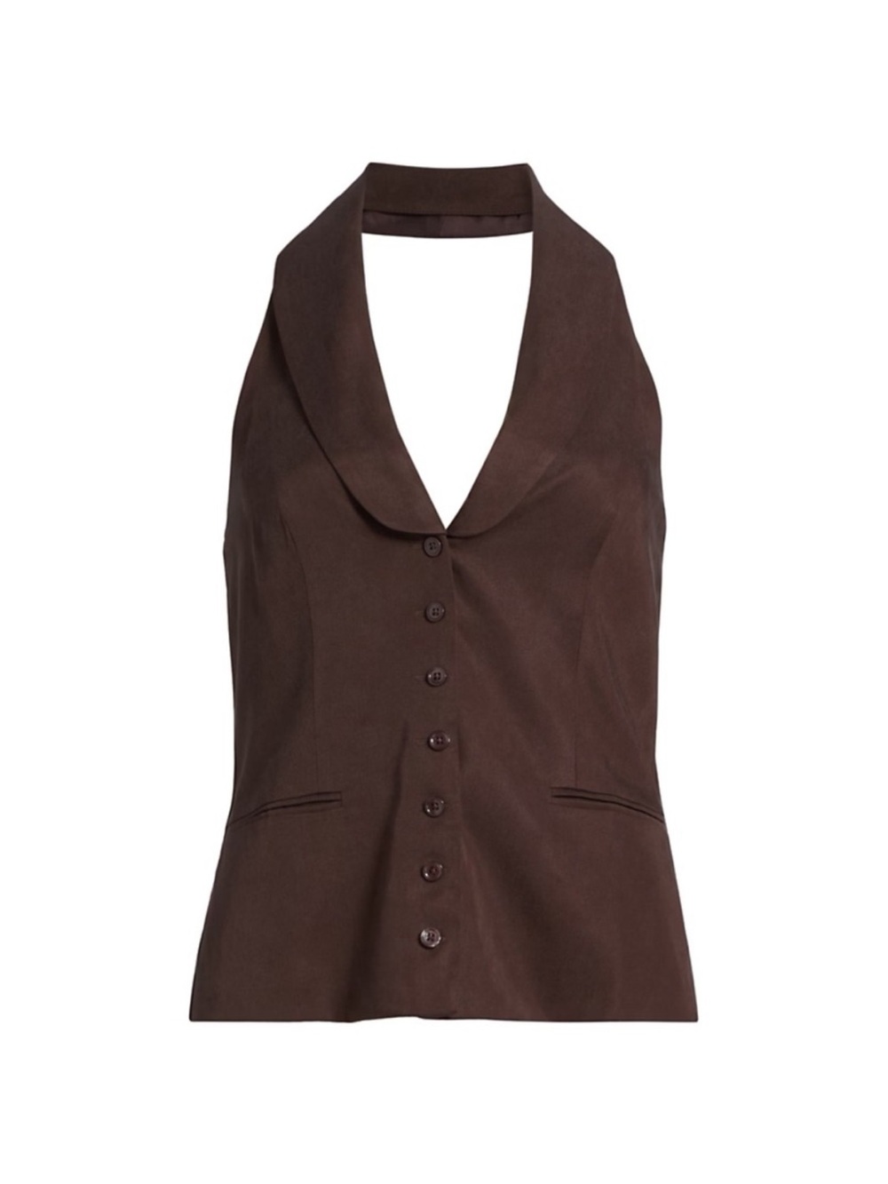 Reformation Alistair Vest in Chocolate Brown 8